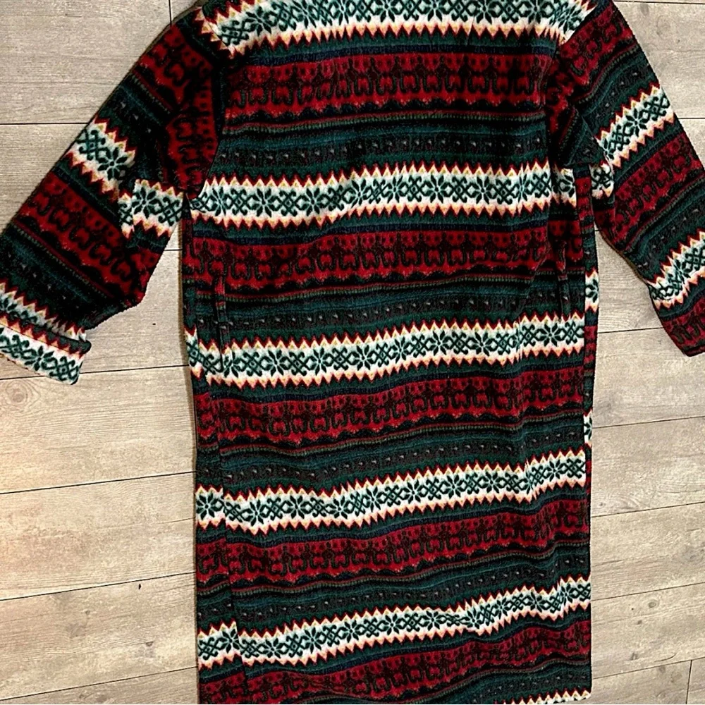 Vintage 90s Victoria’s Secret Country Christmas Robe Faire Isle RARE Women Small - Picture 12 of 16
